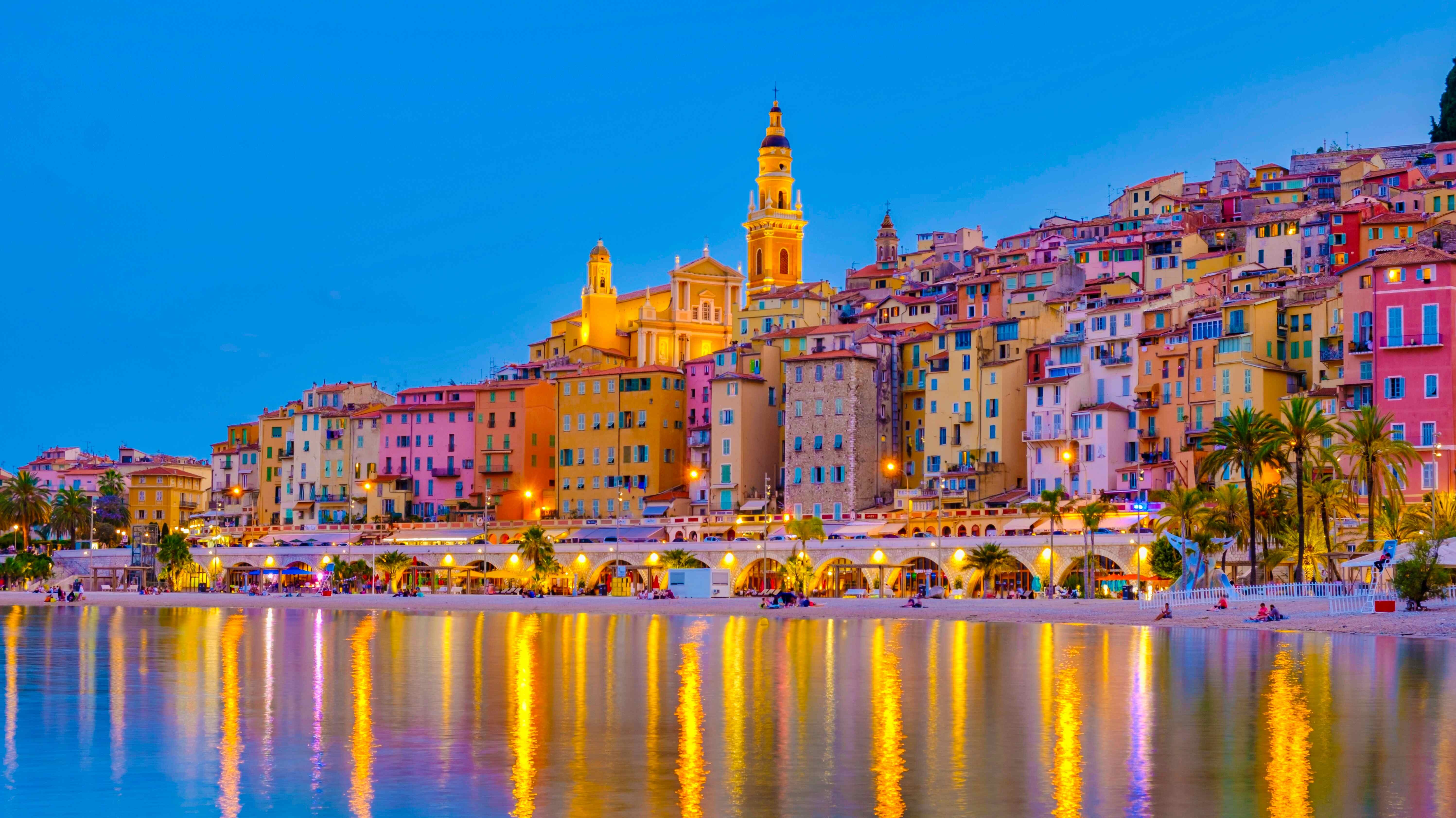 Menton kvällsbild Menton kvällsbild
